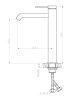 AREZZO Design Slimfield magasított mosdó csaptelep, króm, AR-24602