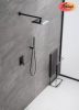 AREZZO Design Rockfield falsík alatti zuhanyszett, falon belüli egységgel, fekete, AR-9960BL
