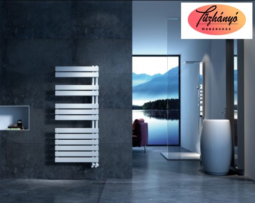 AREZZO Design Horizont törölközőszárítós radiátor, fehér, 135,5x55 cm, AR-HW13555