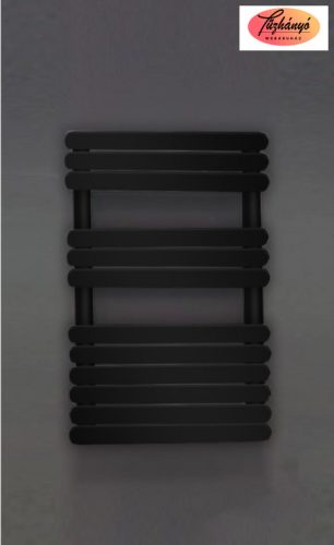AREZZO Design FLAT törölközőszárítós radiátor, fekete, 80x50 cm, AR-FB8050