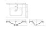AREZZO Design Iwa mosdótál, pultba építhető, 70/90 cm, AR-145370