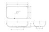 AREZZO Design Fresi mosdótál, pultra építhető, 70x40 cm, AR-145033