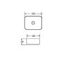 AREZZO Design Nomia mosdótál, pultra építhető, fehér, 50x39 cm, AR-395