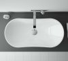 AREZZO Design Piato mosdótál, pultra építhető, fehér, 73x38 cm, AR-145041