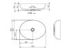 AREZZO Design Rika mosdótál, pultra építhető, fehér, 52x40 cm, AR-145056