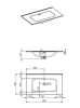 AREZZO Design Skappa mosdó-csaplyuk nélkül, pultba építhető, 80 cm, AR-146032