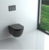 AREZZO Design ARIZONA Vortex Rimless függesztett WC, fekete, AR-701B
