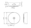 AREZZO Design Lorca mosdótál, pultra építhető, matt világos szürke, 42x42 cm, AR-145005