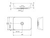 AREZZO Design Reni mosdótál, pultra építhető, matt antracit/matt v.szürke, 46x33 cm, AR-145098