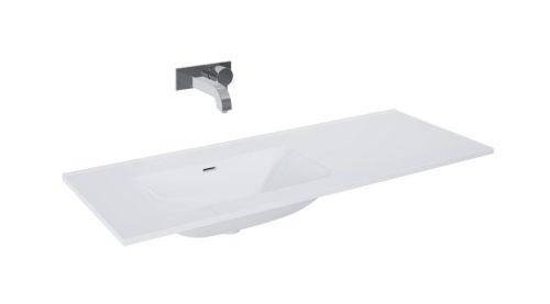 AREZZO Design Skappa mosdó-csaplyuk nélkül, pultba építhető, balos, 120 cm (80+40 cm ), AR-146038