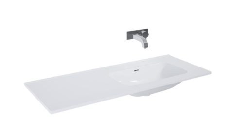 AREZZO Design Skappa mosdó-csaplyuk nélkül, pultba építhető, jobbos, 120 cm (80+40 cm ), AR-146037