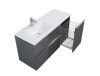 AREZZO Design Skappa mosdó, pultba építhető, balos, 100 cm (60+40 cm ), AR-145935