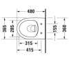 Duravit No.1 Compact perem nélküli fali wc, 257509