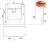 Alföldi Saval 2.0 mosdószekrény EasyPlus bevonatos, fehér mosdóval, két nyíló ajtóval, A897 E4 R1
