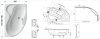 Ravak Rosa II aszimmetrikus akrilkád, 150x105/160x105/170x105 cm, CK21000000