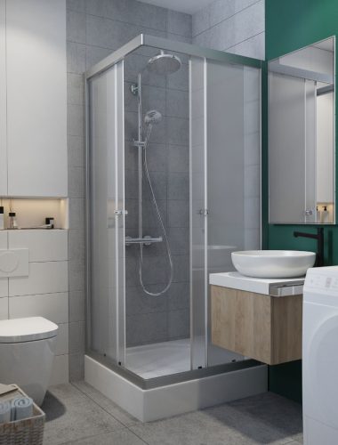 H2O Projecta szögletes zuhanykabin, 80x80 cm
