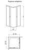 Radaway Projecta C szögletes zuhanykabin, 90x90 cm, 34250-01-01M