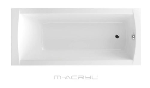 M-Acryl VIVA egyenes akril kád, 150x70/160x70/170x75 cm, ajándék kádlábbal és peremrögzítővel, 12450
