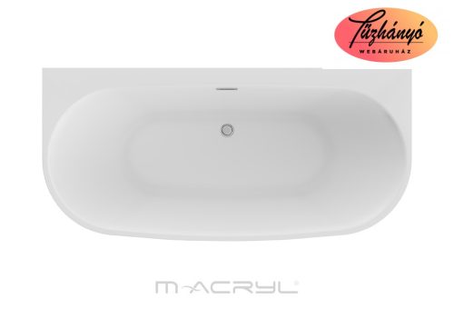 M-Acryl AVALON akril kád, 170x80 cm, fehér/fekete előlappal, ajándék kádlábbal és peremrögzítővel 12475