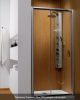 Radaway Classic A íves zuhanykabin, 90x90x185 cm, króm/fehér kerettel, többféle üveggel, 30000-01-01