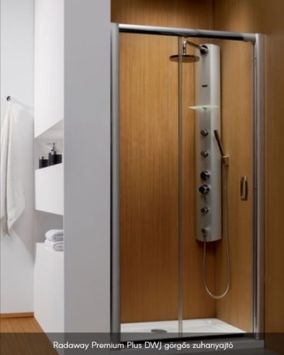 Radaway Classic A íves zuhanykabin, 90x90x185 cm, króm/fehér kerettel, többféle üveggel, 30000-01-01
