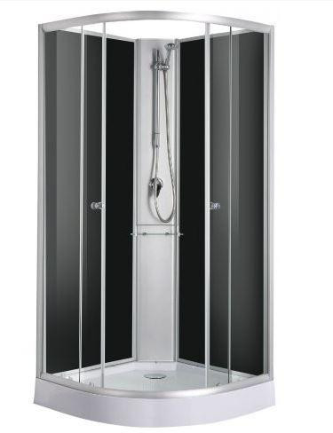 Sanotechnik RIO zuhanykabin fekete hátfallal, 90x90x210 cm, PS03B