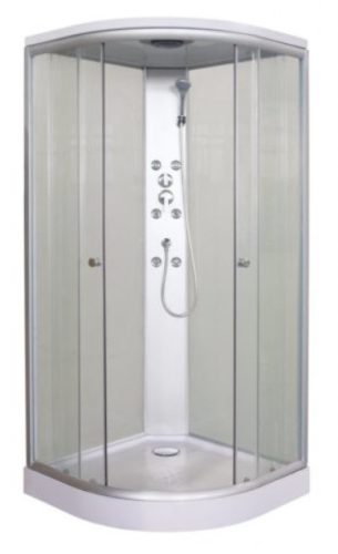 Sanotechnik PUNTO komplett hidromasszázs zuhanykabin, fehér, 90x90x207cm, CL01