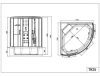 Sanotechnik Cuba hidromasszázs zuhanykabin elektronikával, 130x130x228 cm, TR25