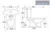 Sanotechnik Sano-Style monoblokkos WC, hátsó kifolyású, ülőkével, CT1505