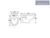Sanotechnik SANO-BASIC fali WC ülőke nélkül, T1608