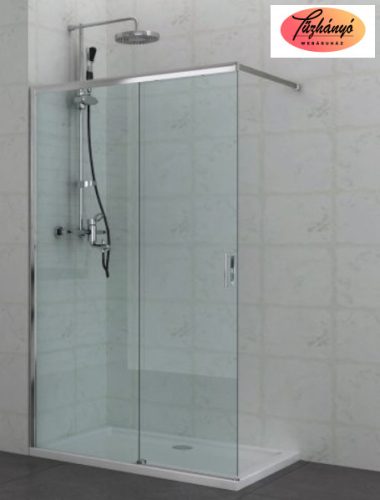 Sanotechnik ELITE walk-in zuhanyfal tolóajtóval, 120x195 cm, WK120