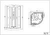 Sanotechnik SKY 1 Quick Line hidromasszázs zuhanykabin, 90x90x225 cm, CL73
