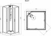 Sanotechnik EPIC 2 Quick Line hidromasszázs zuhanykabin, 90x90x225 cm, CL51
