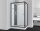 Sanotechnik VIVA 1 hidromasszázs zuhanykabin, aszimmetrikus, fekete, 80x120x225 cm, PS19B