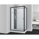 Sanotechnik VIVA 1 hidromasszázs zuhanykabin, aszimmetrikus, fekete, 80x120 cm, PS19B