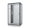 Sanotechnik VIVA 1 hidromasszázs zuhanykabin, aszimmetrikus, fekete, 80x120 cm, PS19B