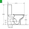 Sanotechnik NERO Monoblokkos WC, perem nélküli, wc ülőkével, GU217