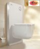 Wellis Corsica falsík előtti WC tartály, fali WC-hez, fehér/fekete, EE00216/WF00073