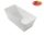 Wellis Carib White Matt szabadon álló matt fehér öntött márvány kád, 165x73 cm, WK00182